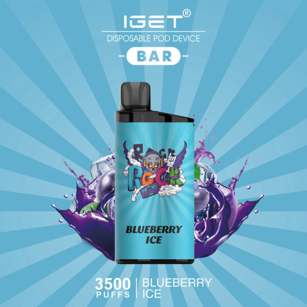 IGET Bar 3500 Puff Blueberry Ice Disposable Vape