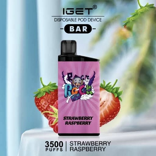 IGET Bar 3500 Puff Strawberry Raspberry Disposable Vape