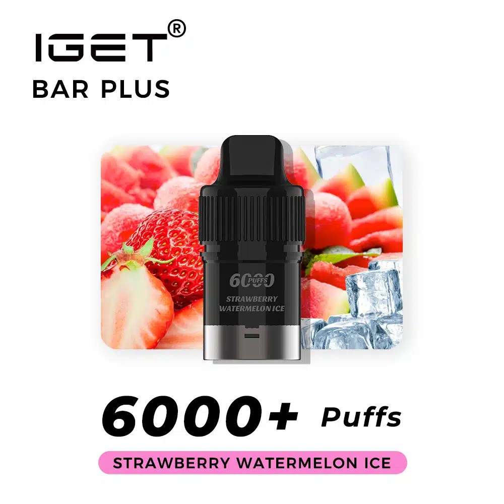 IGET Bar Plus 6000 Puffs – Strawberry Watermelon Ice