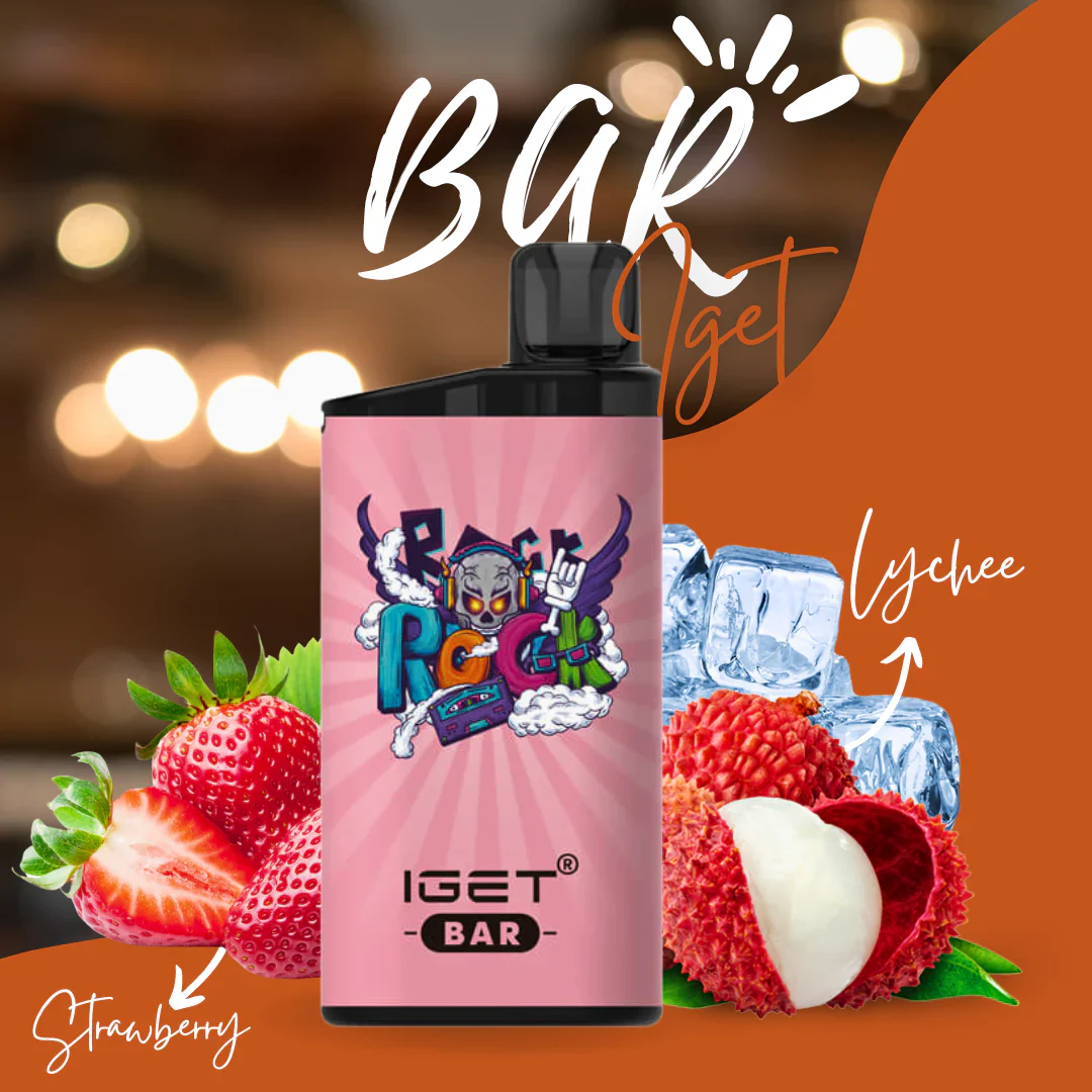 IGET Bar 3500 Puffs – Strawberry Lychee Ice