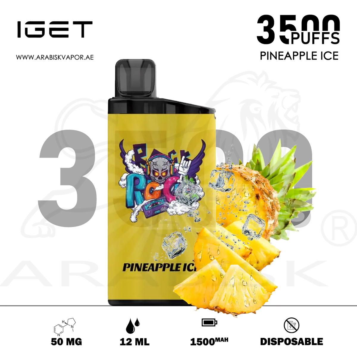 IGET Bar 3500 Puffs – Pineapple Ice