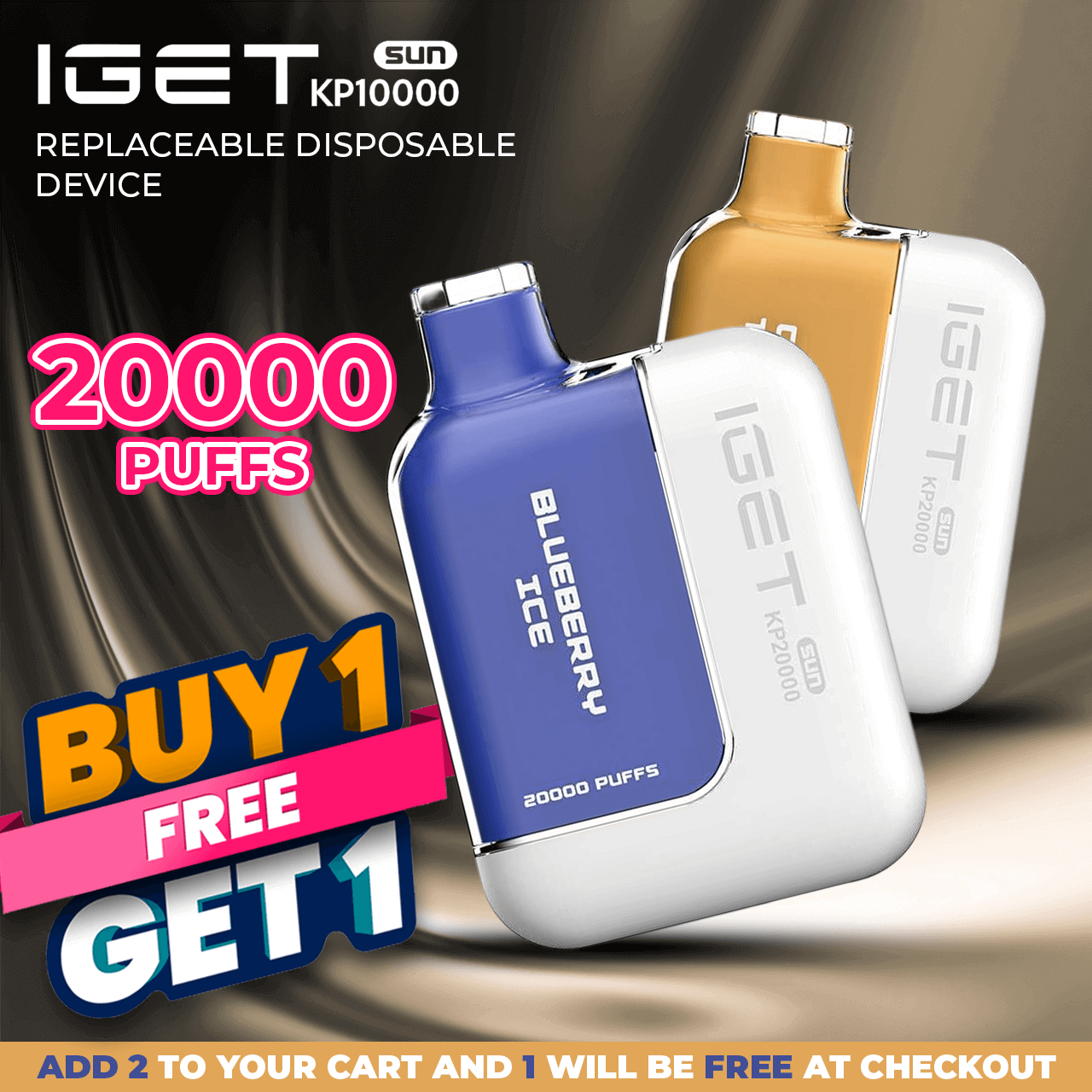 IGET Sun KP20000 20000 Puffs – Mango Peach Cherry