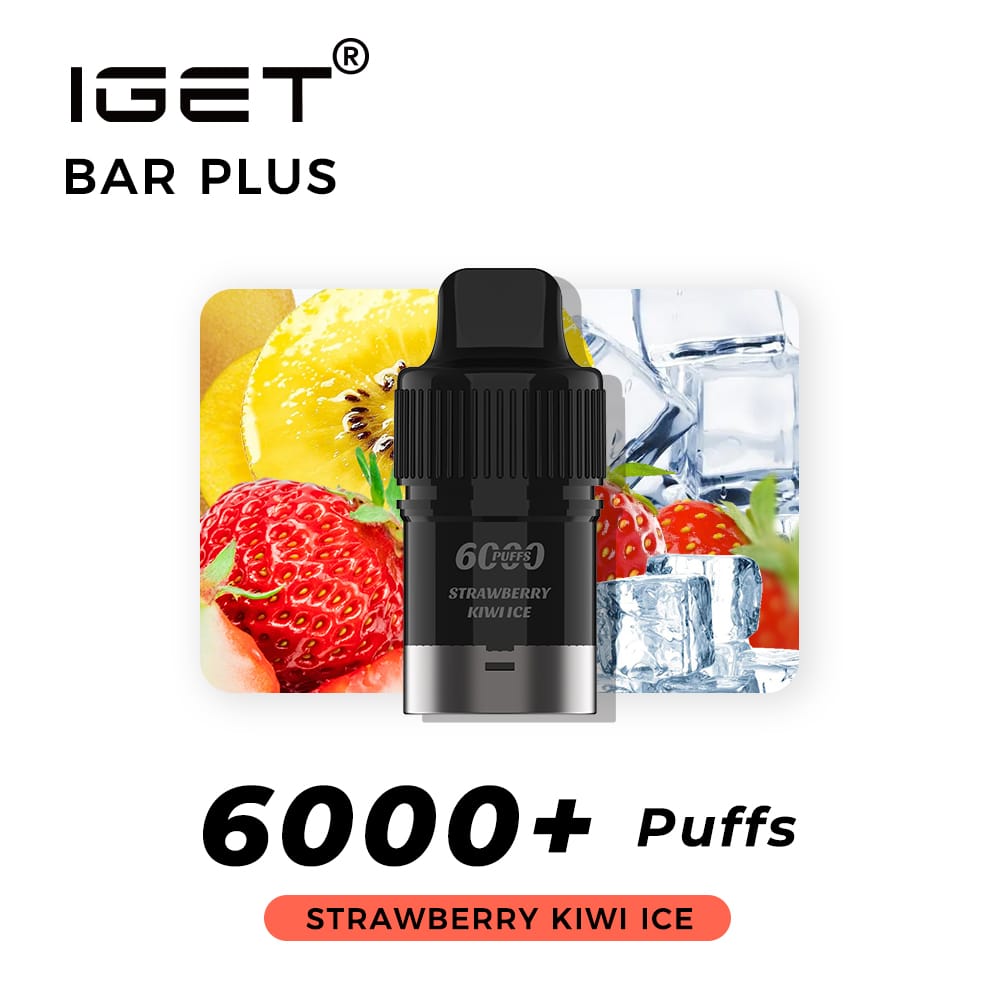 IGET Bar Plus 6000 Puffs – Strawberry Kiwi Ice