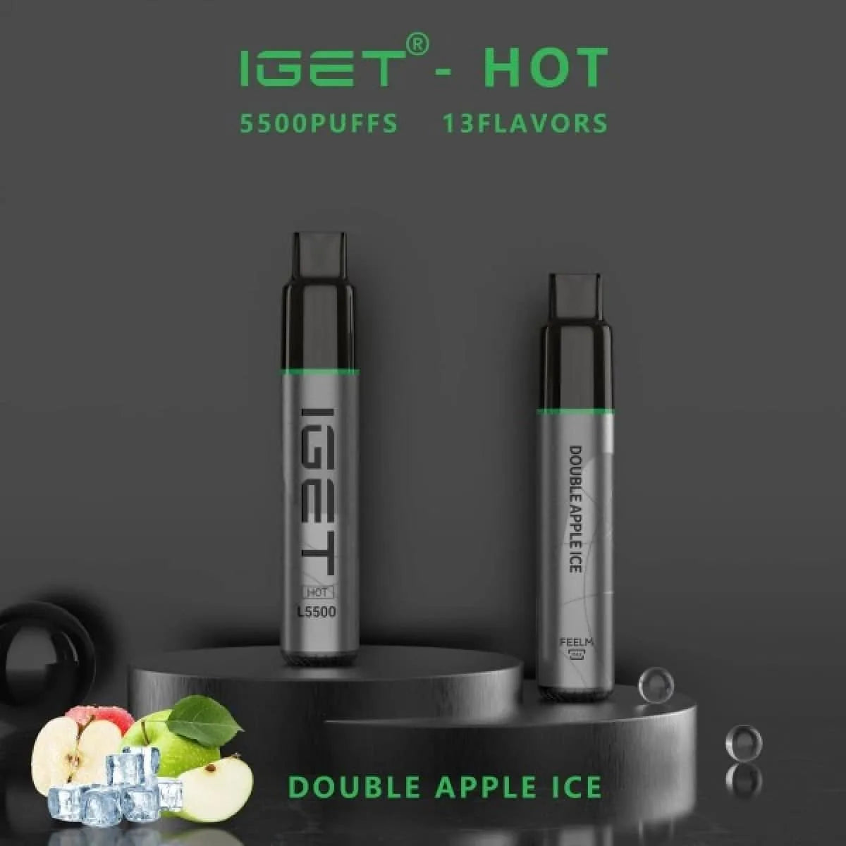 IGET Hot 5500 Puffs – Mint Ice